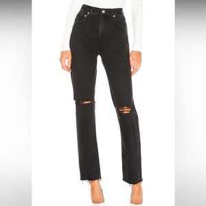 Cherie High Rise Straight in Distortion